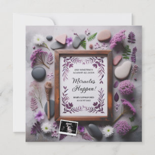 Boho Lila Gravid Announement Digital Meddelande