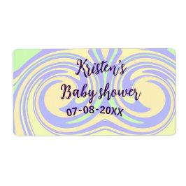 Boho lila grönt babydusch marmor, modern, modern fraktsedel