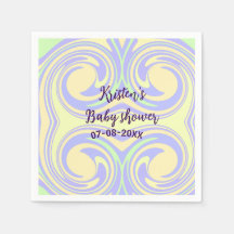 Boho lila grönt babydusch marmor, modern, modern