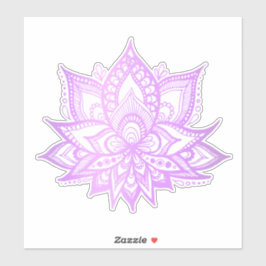 Boho Lila Lotus Flower Sticker Klistermärken