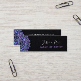 Boho Lila Mandala - Skapa konstnär Mini Visitkort
