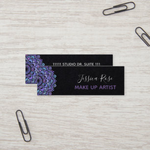 Boho Lila Mandala - Skapa konstnär Mini Visitkort