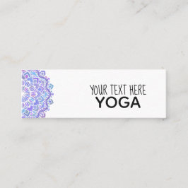 Boho Lila Mandala Yoga Mini Visitkort