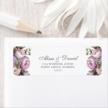 Boho Lilac Peonies Returadress