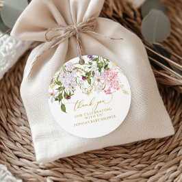 Boho Lilac WildblommBaby Shower Gåvor Etiketter