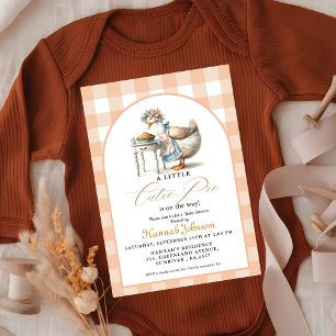 Boho lilla söta paj Thanksgiving Baby Shower Inbjudningar