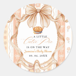 Boho lilla sötnos Thanksgiving Baby Shower Runt Klistermärke
