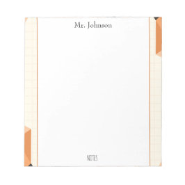 Boho Lines Frame Teacher Notepad Anteckningsblock