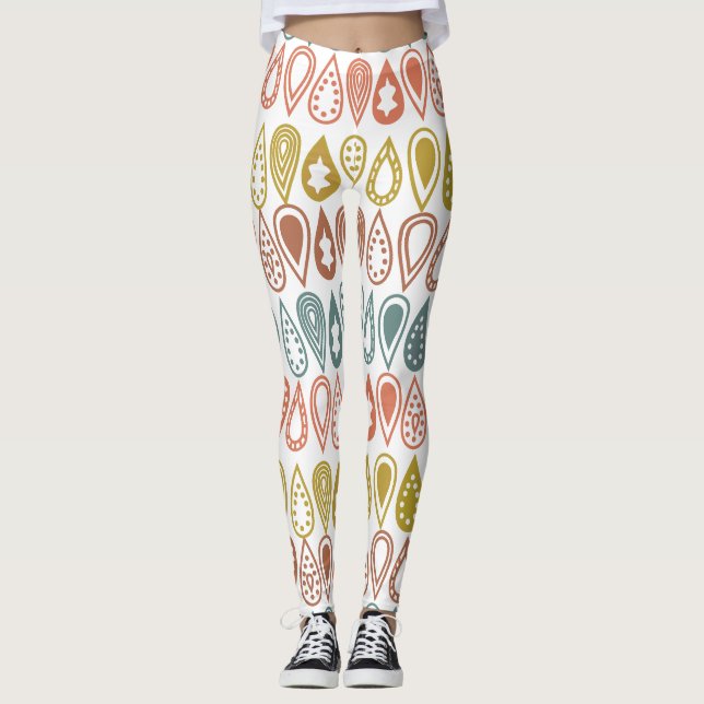 Boho Linjer Leggings (Framsida)