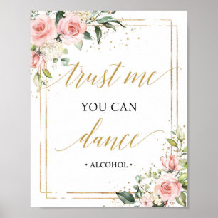 Boho litar på att du kan dansa på rosa blommigt poster