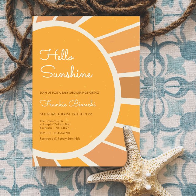 Boho Liten solstråle Baby Shower Inbjudningar (Skapare uppladdad)