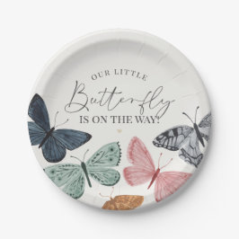 Boho Little Butterfly Baby Shower Tableware