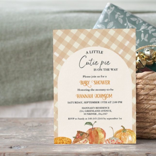 Boho Little Cutie Paj Thanksgiving Baby Shower Inbjudningar (Skapare uppladdad)