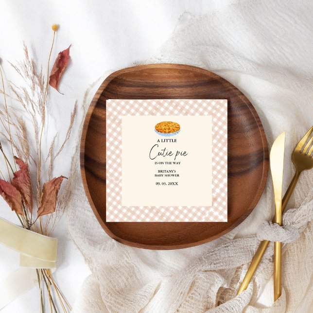 Boho Little Cutie Paj Thanksgiving Baby Shower Pappersservett (Skapare uppladdad)