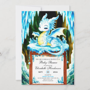 Boho Little Dragon Baby Shower Inbjudningar