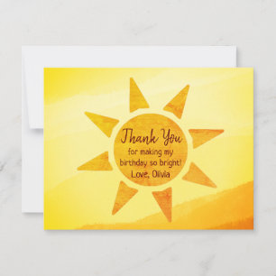 Boho Little Guld Sunshine Birthday - tackkort Tack Kort