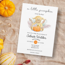 Boho Little Lamb Pumpkin Watercolor Baby Shower