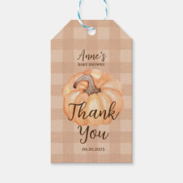 Boho Little Pumpkin Baby Shower Tack Presentetikett