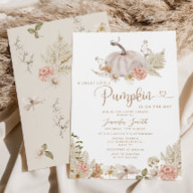Boho Little pumpkin-babyduschinbjudan