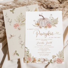 Boho Little pumpkin-babyduschinbjudan Inbjudningar
