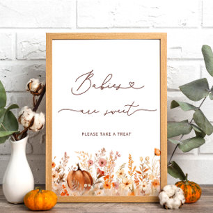 Boho Little Pumpkin Fall Spädbarn är Sweet Poster