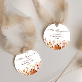 Boho Little Pumpkin Fall Wildblommor Tack Gåvor Etiketter