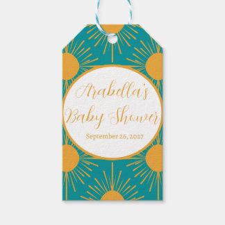 Boho Little Ray of Sol Turcos Baby Shower Presentetikett
