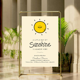 Boho Little Ray of Sunshine Baby dusch Poster