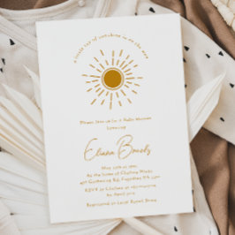 Boho Little Ray of Sunshine Baby Shower Inbjudningar
