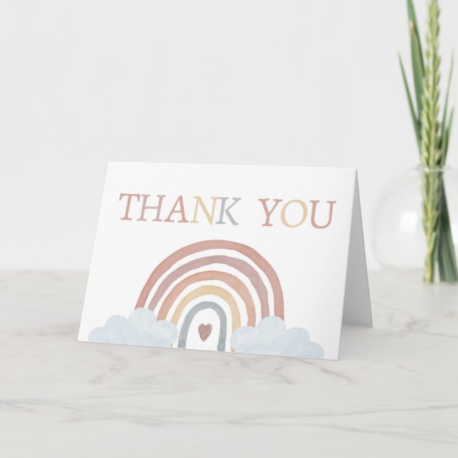 Boho Little Ray of Sunshine Baby Shower Tack Kort (Framsida)
