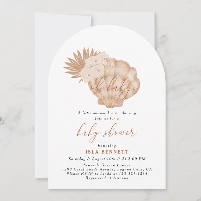 Boho Little Sjöjungfru är på väg att visa sig vara Inbjudningar (Framsida)