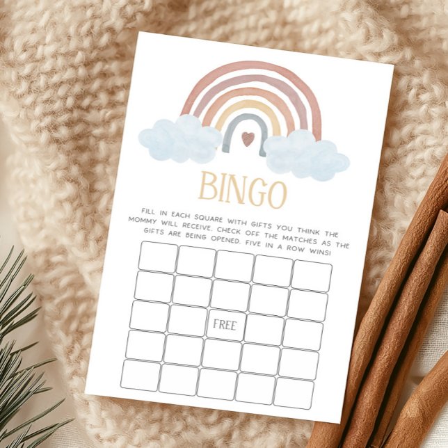 Boho Little Stråle Av Solsken Baby Shower Bingo Sp (Boho Rainbow Baby Shower Bingo Game)