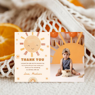 Boho Little Sunshine Birthday Photo - tackkort Tack Kort