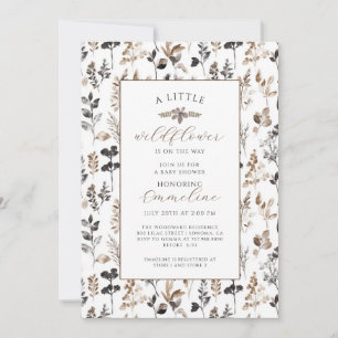Boho Little WildblomGirl Baby Shower-inbjudan Inbjudningar