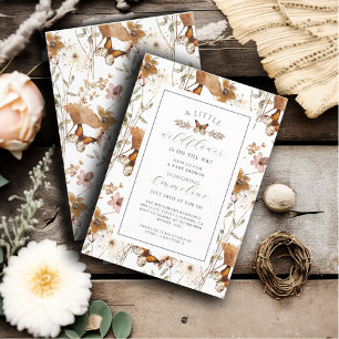 Boho Little WildblomGirl Baby Shower-inbjudan Inbjudningar