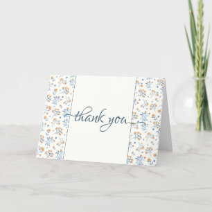 Boho Little Wildblomma Mönster Baby Shower Tack Kort