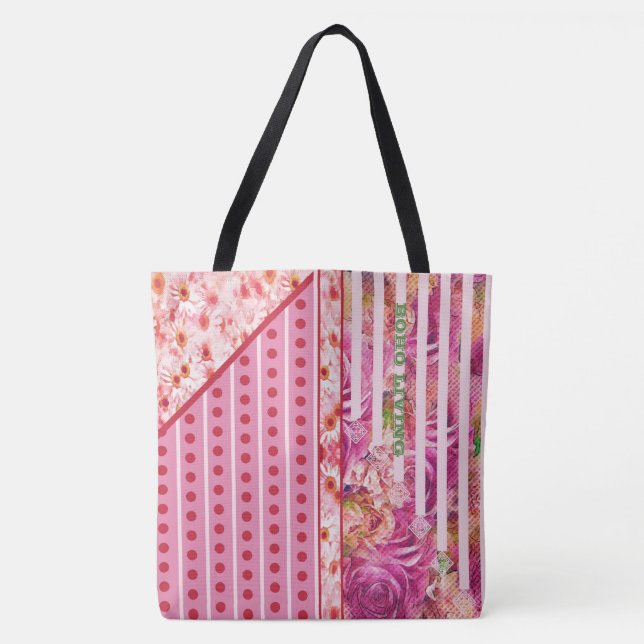 BOHO LIVING I - Tote Bag Tygkasse (Framsida)