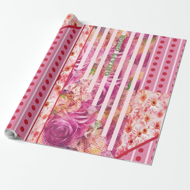 BOHO LIVING - Inpackningspapper Presentpapper (Utrullad)