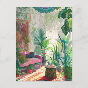 Boho Living Room Vykort