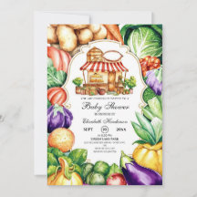 Boho Locally Grown Farmers Market Baby Shower