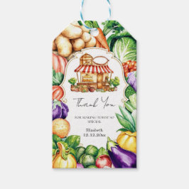 Boho Locally Grown Farmers Market Baby Shower Presentetikett