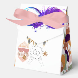 Boho Lotus & Moon Bröllopsgåva med Band Presentaskar