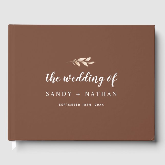 Boho Löv Bröllop Guest Bok (Framsida)