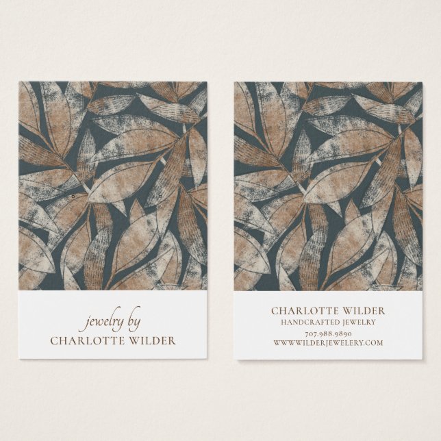 Boho Löv Mönster Earring Visning Card Visitkort (Framsida & baksida)