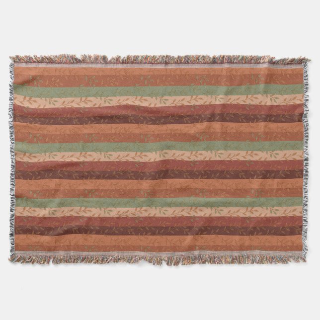 Boho Löv Mönster Rustic Home Decor Filt (Framsidan)