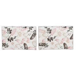 Boho Löv och Feathers Fullt Print Standard Shams