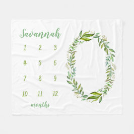 Boho Löv Personlig Baby Milestone Photo Fleecefilt