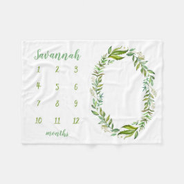 Boho Löv Personlig Baby Milestone Photo Fleecefilt