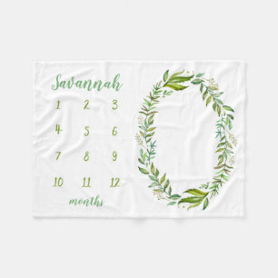 Boho Löv Personlig Baby Milestone Photo Fleecefilt