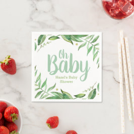 Boho Löv Personlig Baby Shower Pappersservett